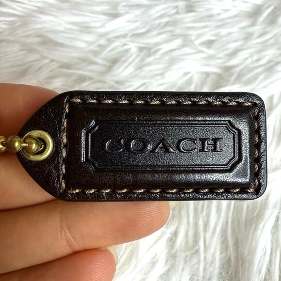 1.5" y2k COACH Vintage Fob Bag Charm Hang tag Hangtag - Picture 1 of 2